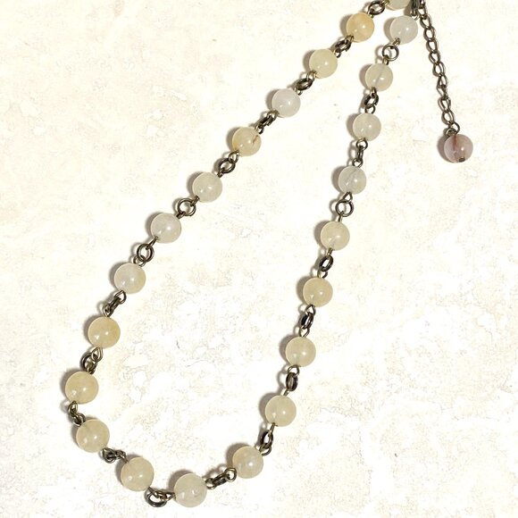 Natural Yellow Aventurine Stackable Necklace, Genuine Gemstone + Bronze Chain - Picture 3 of 9